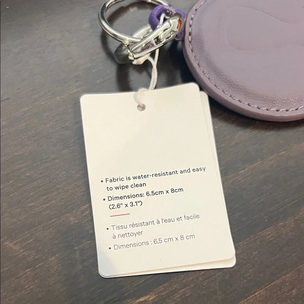 lululemon athletica Lavender Round Keychain Card Holder